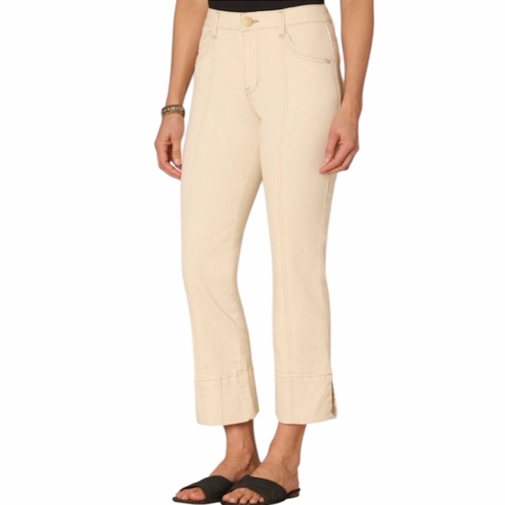 Democracy "Ab" Solution High Rise Center Seam Kick Flare Pant with Side Slit 10